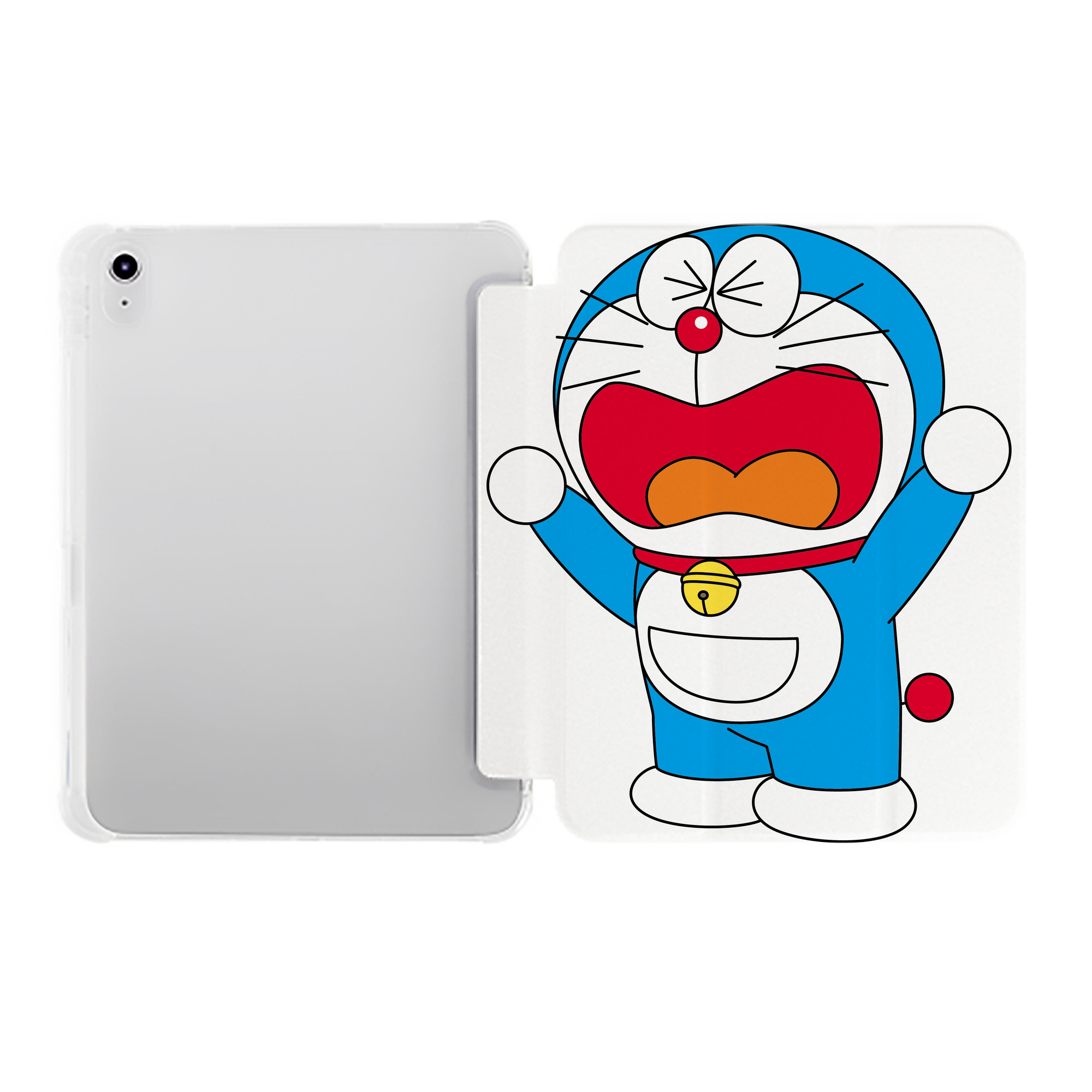 （画像用） ドラえもん Doraemon IPad ケース ペン収納付き 三つ折りスタンド PUレザー×シリコン 対応機種9.5/10.5/10.9インチ